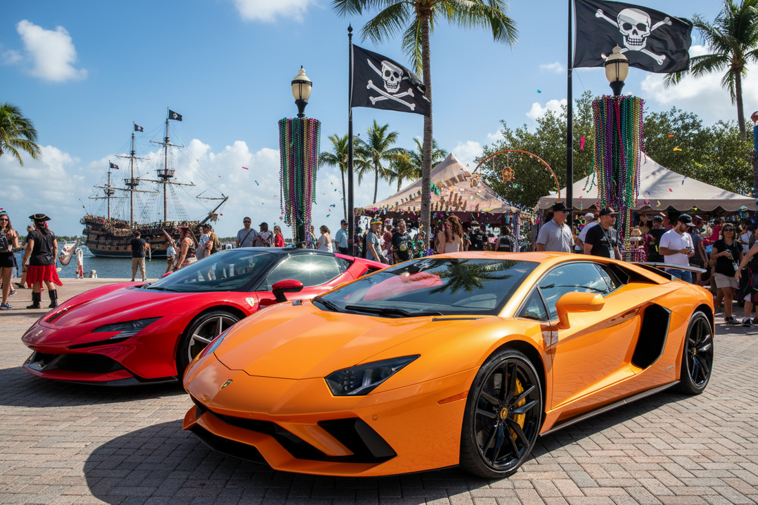 Exotic Car Rental Gasparilla Tampa 2026 | Pirate Festival Rides